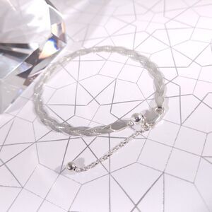 Sterling Silver Bracelet 3 Strand Braided